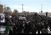 تشییع و تدفین پیکر مطهر شهید حسینی در وردنجان