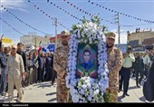 بدرقه باشکوه مردمی در دهدشت؛ پیکر مطهر شهید آذری‌نسب تشییع شد