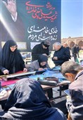 هنرمندان بسیجی قزوین در رثای شهادت رهبری خوشنویسی کردند