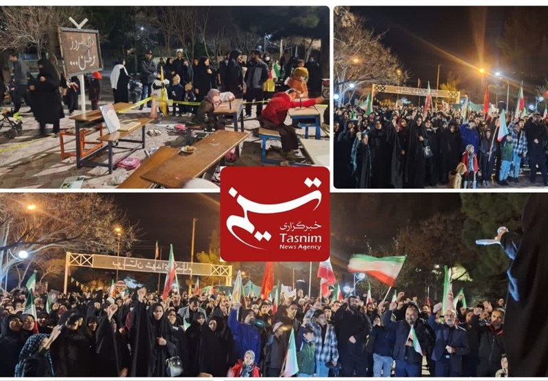 اجتماع مردمی در بوستان شهدای گمنام بیرجند