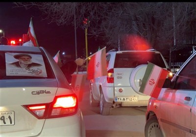 کاروان خودرویی مردم اردبیل در محکومیت جنایات آمریکایی صهیونی