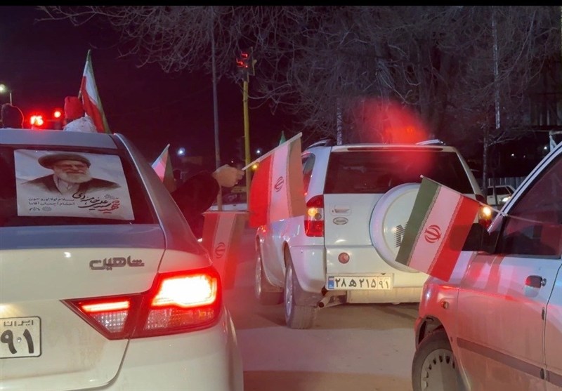 کاروان خودرویی مردم اردبیل در محکومیت جنایات آمریکایی صهیونی