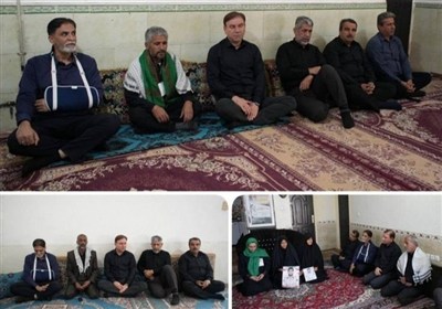 دیدار استاندار بوشهر با خانواده شهدای جنگ تحمیلی اخیر در دشتستان