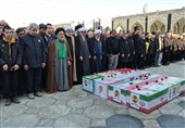 برگزاری مراسم تشییع 4 شهید جنگ تحمیلی آمریکایی صهیونی