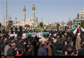 تشیع پیکر شهدای اقتدار ایران اسلامی در مشهد