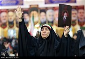 مراسم وداع با پیکر شهدای حملات آمریکایی صهیونی در قم