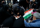 مراسم وداع با پیکر شهدای حملات آمریکایی صهیونی در قم