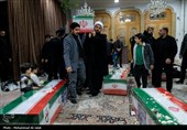 مراسم وداع با پیکر شهدای حملات آمریکایی صهیونی در قم