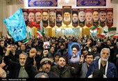 مراسم وداع با پیکر شهدای حملات آمریکایی صهیونی در قم