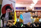 مراسم وداع با پیکر شهدای حملات آمریکایی صهیونی در قم