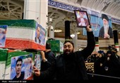 مراسم وداع با پیکر شهدای حملات آمریکایی صهیونی در قم