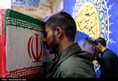 مراسم وداع با پیکر شهدای حملات آمریکایی صهیونی در قم