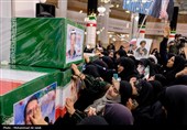 مراسم وداع با پیکر شهدای حملات آمریکایی صهیونی در قم
