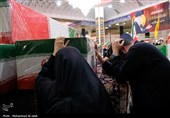 مراسم وداع با پیکر شهدای حملات آمریکایی صهیونی در قم