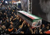 وداع مردم کرمان با خانواده چهار نفره شهید عرب‌نژاد