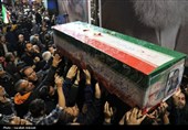 وداع مردم کرمان با خانواده چهار نفره شهید عرب‌نژاد