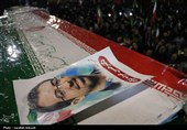 وداع مردم کرمان با خانواده چهار نفره شهید عرب‌نژاد