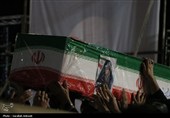 وداع مردم کرمان با خانواده چهار نفره شهید عرب‌نژاد
