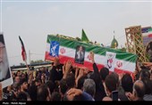تشییع شهید پاسدار حسن شیخیانی از شهدای حملات آمریکایی صهیونیستی در دشتی