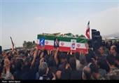 تشییع شهید پاسدار حسن شیخیانی از شهدای حملات آمریکایی صهیونیستی در دشتی
