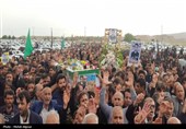 تشییع شهید پاسدار حسن شیخیانی از شهدای حملات آمریکایی صهیونیستی در دشتی