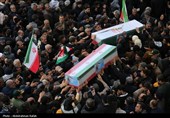 تشییع پیکر شهدای حملات آمریکایی صهیونی در همدان
