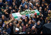 مراسم تشییع پیکر شهیدان اقتدار نیرو دریایی در بجنورد