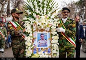 مراسم تشییع پیکر شهیدان اقتدار نیرو دریایی در بجنورد