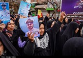 مراسم تشییع پیکر شهیدان اقتدار نیرو دریایی در بجنورد