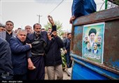 مراسم تشییع پیکر شهیدان اقتدار نیرو دریایی در بجنورد