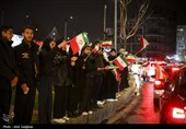 شادی مردم شیراز پس از اعلام رهبری آیت الله سیدمجتبی خامنه‌ای