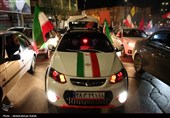 شادی مردم همدان پس از اعلام رهبری آیت الله سیدمجتبی خامنه‌ای