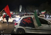 شادی مردم همدان پس از اعلام رهبری آیت الله سیدمجتبی خامنه‌ای