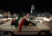 شادی مردم همدان پس از اعلام رهبری آیت الله سیدمجتبی خامنه‌ای