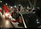 شادی مردم همدان پس از اعلام رهبری آیت الله سیدمجتبی خامنه‌ای