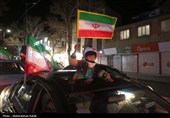 شادی مردم همدان پس از اعلام رهبری آیت الله سیدمجتبی خامنه‌ای