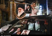 شادی مردم قم  پس از اعلام رهبری آیت الله سیدمجتبی خامنه‌ای
