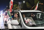 شادی مردم قم  پس از اعلام رهبری آیت الله سیدمجتبی خامنه‌ای