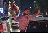 شادی مردم قم  پس از اعلام رهبری آیت الله سیدمجتبی خامنه‌ای