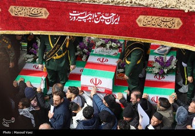 تشییع پیکر شهدای حملات آمریکایی صهیونی در تبریز