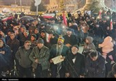 بیعت مردم قروه زیر برف با رهبر انقلاب