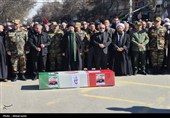 تشییع پیکر مطهر شهید والامقام مهریار‌ابی زاده عموقین در اردبیل