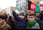 تجمع مهاجرین ملل اسلامی در محکومیت شهادت رهبر انقلاب در مشهد
