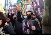 تجمع مهاجرین ملل اسلامی در محکومیت شهادت رهبر انقلاب در مشهد