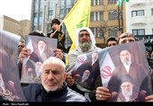 تجمع مهاجرین ملل اسلامی در محکومیت شهادت رهبر انقلاب در مشهد