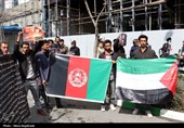 تجمع مهاجرین ملل اسلامی در محکومیت شهادت رهبر انقلاب در مشهد