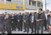 تشییع پیکر شهید اقتدار رمضان در روستای هلیله بوشهر