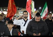 خروش ورزشکاران و جوانان یزد در حمایت از نیروهای مسلح