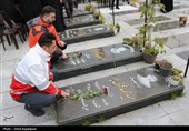 گلباران قبور شهدا و گرامیداشت شهدای جنگ رمضان در رودسر