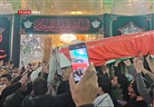 تشییع پیکر شهدای بسیج مردمی عراق در حرمین کاظمین